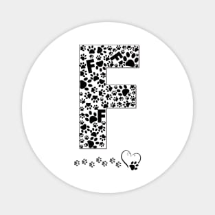 Made of paw print F letter Magnet